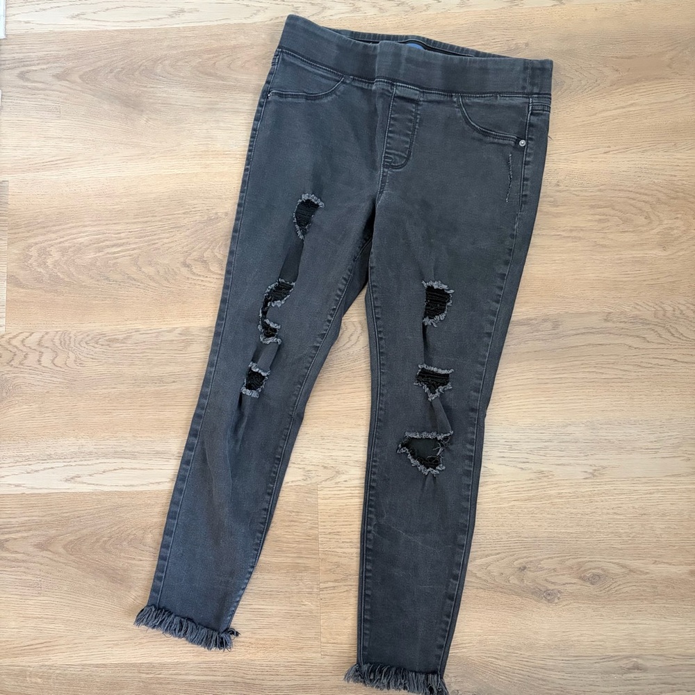 Old Navy Rockstar Mid-Rise Pull On Distressed Jeans Womens Size 12